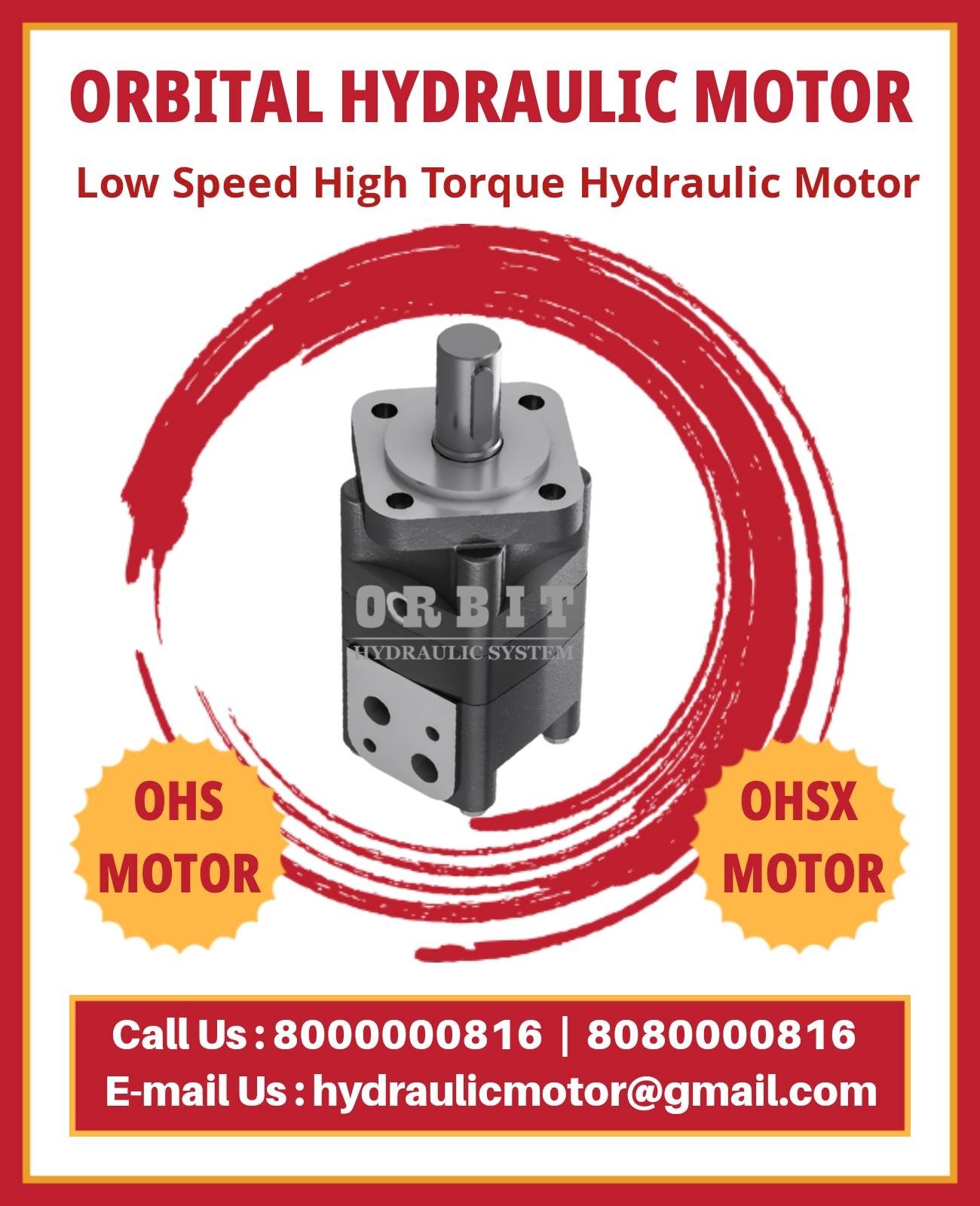 OHS Orbital Make Hydraulic Motor Manufacturer in Mumbai Pune Chennai Bangalore Hyderabad Nashik Delhi Kolkata India