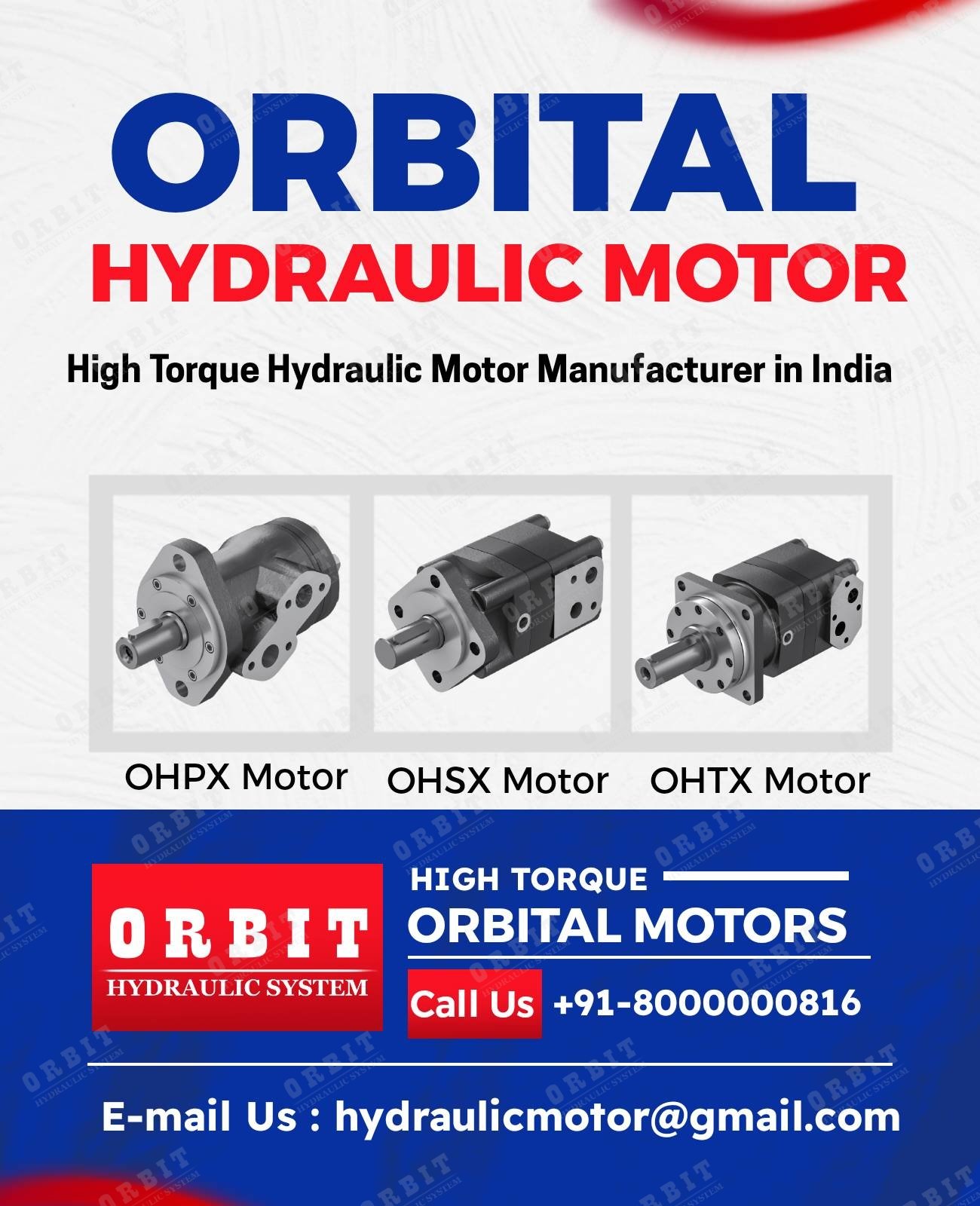 Orbital Hydraulic Motor Manufacturer in Ahmedabad Mumbai Pune Chennai Bangalore Hyderabad Nashik Delhi Kolkata India